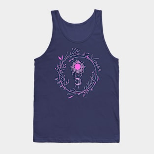 Pink Sun and Moon Tank Top